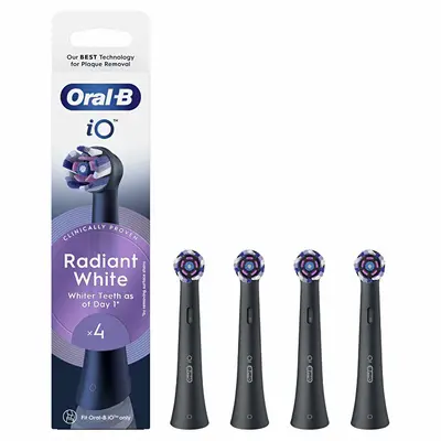 Oral B Testine Di Ricambio Io Radiant White Black 4 Pezzi