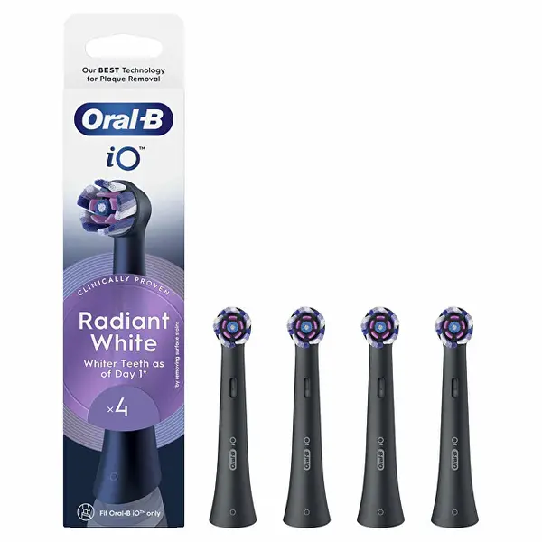 Oral B Testine Di Ricambio Io Radiant White Black 4 Pezzi