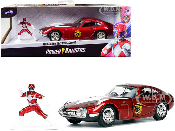 1967 Toyota 2000GT RHD (Right Hand Drive) Red Metallic and Red Ranger Diecast Figurine \