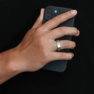 Plain Octagon Stainless Steel Rotating Finger Ring