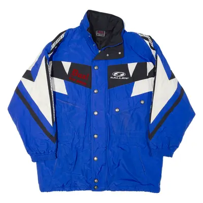 SALLER Duel Bellikon Coat Blue 90s Geometric Mens L