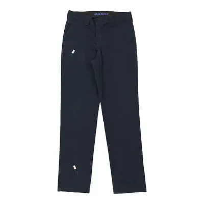 Dickies Trousers - 30W UK 10 Navy Polyester Blend
