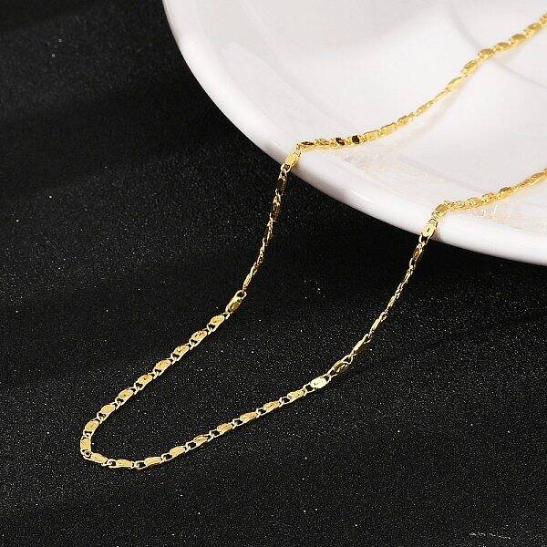 Brass Oval Link Chain Necklaces