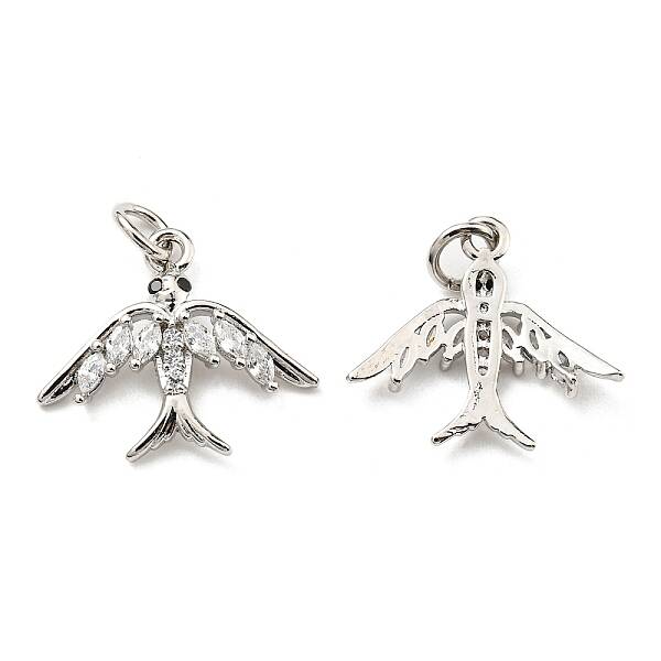 Rack Plating Brass Micro Pave Cubic Zirconia Pendants