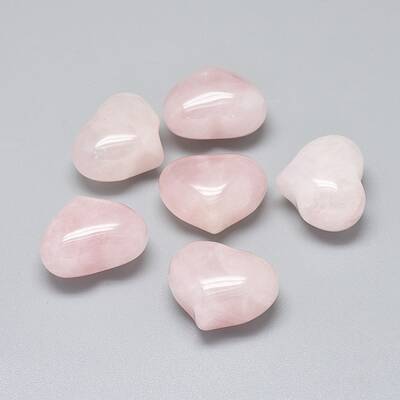 Natural Rose Quartz Heart Palm Stone