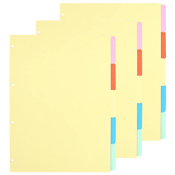 Paper Discbound Notebook Index Divider Sheets
