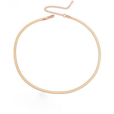 Stainless Steel Snake Bone Chain Necklaces