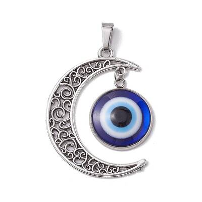 Blue Evil Eye Resin Pendants