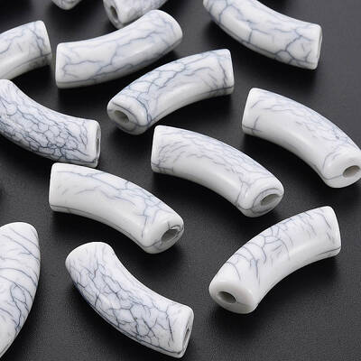 Opaque Crackle Acrylic Beads