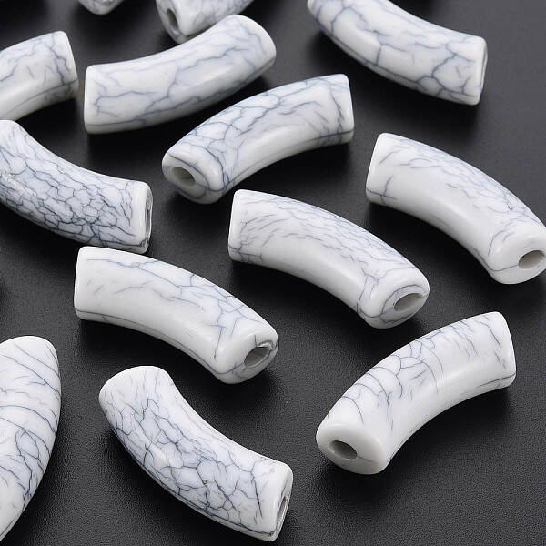 Opaque Crackle Acrylic Beads