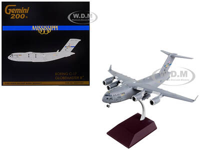 Boeing C-17 Globemaster III Transport Aircraft Mississippi Air National Guard United States Air Force Gemini 200 Series 1/200...