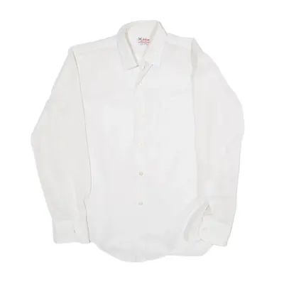 MR WILSON Plain Shirt White Long Sleeve Mens S