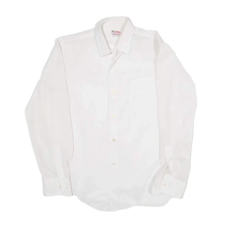 MR WILSON Plain Shirt White Long Sleeve Mens S