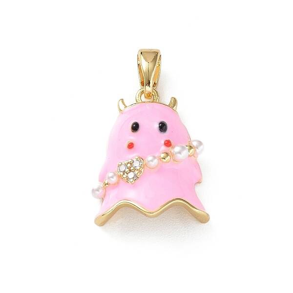 Rack Plating Brass Enamel Pendants