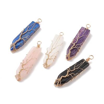 Natural Mixed Stone Big Pendants