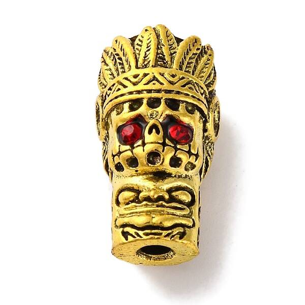 Rack Plating Tibetan Style Alloy 3 Hole Guru Beads