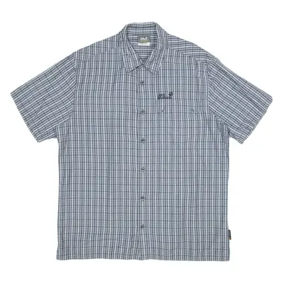 JACK WOLFSKIN Mens Shirt Grey Check L