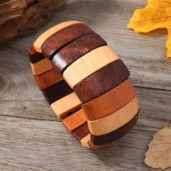 Bohemia & Ethnic Style Wood Stretch Bracelets for Women