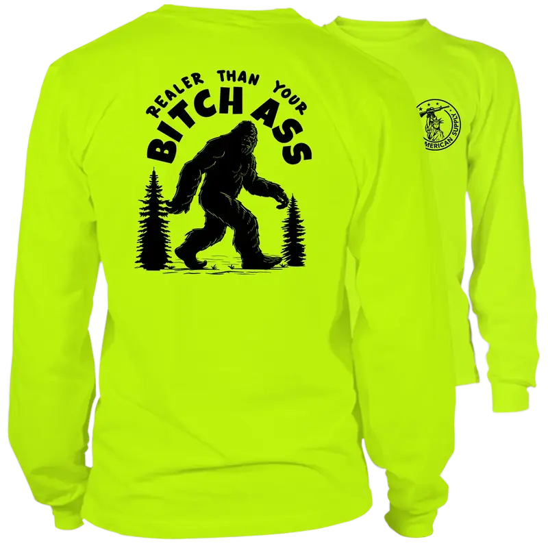 Realer Than You - Long Sleeve Safety Hi-Vis T-Shirt