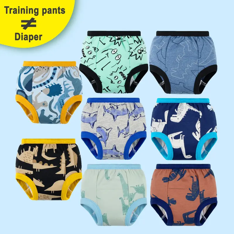 8-Pack Potty Training Underwear for Toddlers – Cotton Toilet Training Pants for Boys and Girls  12M-5T