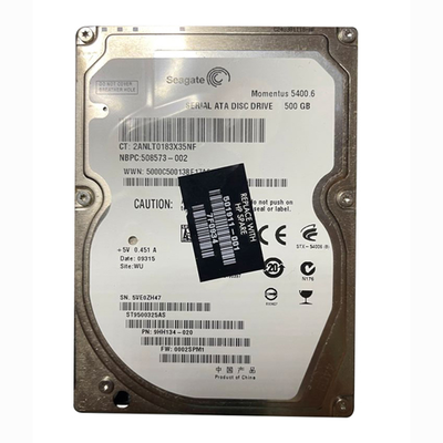 508573-002 HP 500GB 5400RPM SATA 1.5Gb/s 8MB Cache 2.5-inch Hard Drive