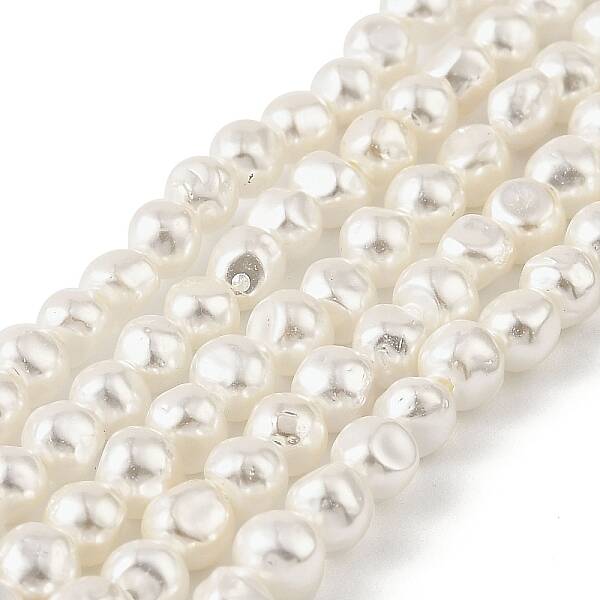 Electroplated Shell Pearl Beads Strands