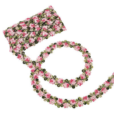 3D Flower Embroidery Polyester Lace Trim