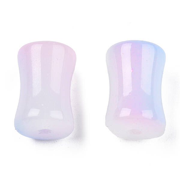 Transparent Spray Painted Glass Beads