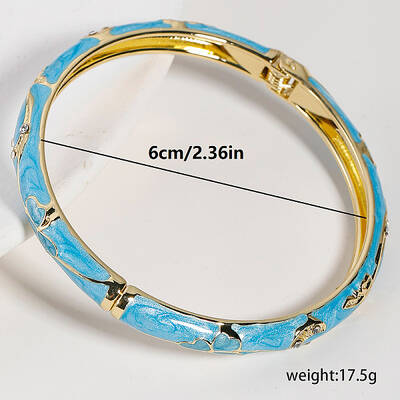 Vintage Zinc Alloy Hinged Bangles for Women