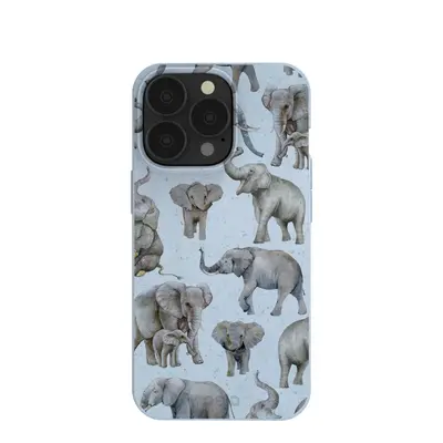 Powder Blue Elephant Parade iPhone 13 Pro Case