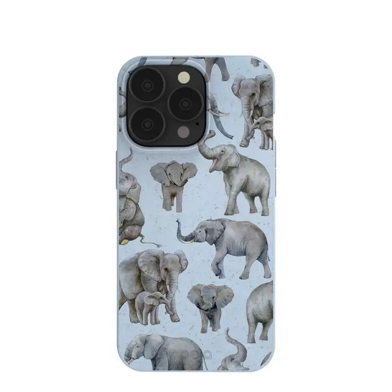 Powder Blue Elephant Parade iPhone 13 Pro Case