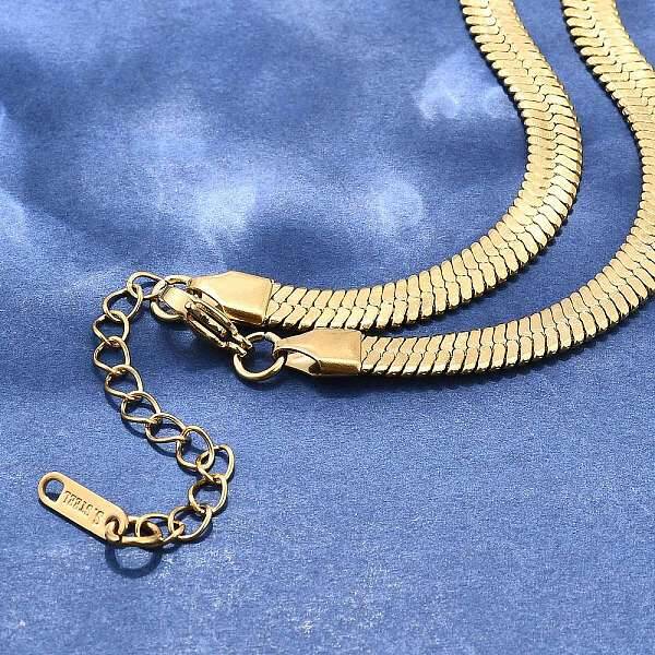 Ion Plating(IP) 304 Stainless Steel Herringbone Chain Necklace for Men Women