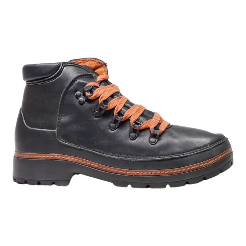 CROCS Hiking Boots Black Leather Mens UK 9