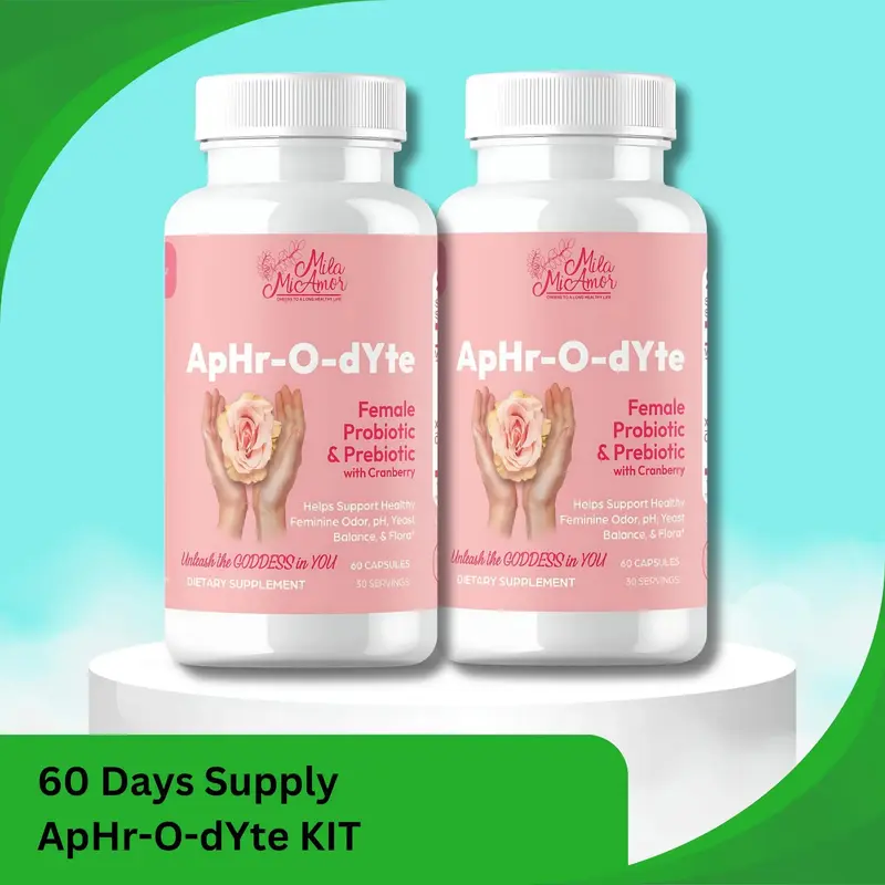 60 Day ApHr-O-dYte Bundle -Female Probiotic & Prebiotic with Cranberry | Gluten Free | Vegan | Non-GMO | 120 Capsules