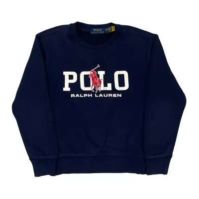 Age 8 Ralph Lauren Sweatshirt - Small Navy Cotton