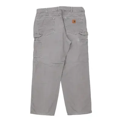Carhartt Carpenter Trousers - 36W 30L Grey Cotton