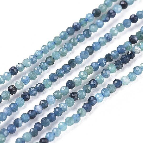 Natural Blue Tourmaline Beads Strand
