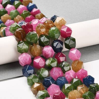 Natural Dyed White Jade Beads Strands