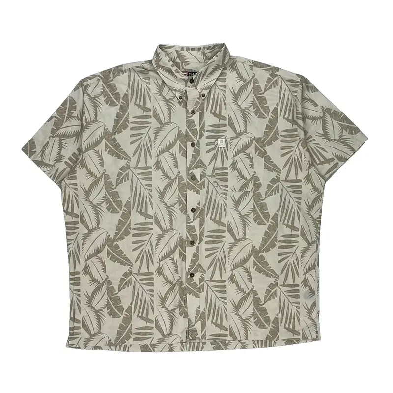 Chaps Ralph Lauren Hawaiian Shirt - 2XL Beige Cotton