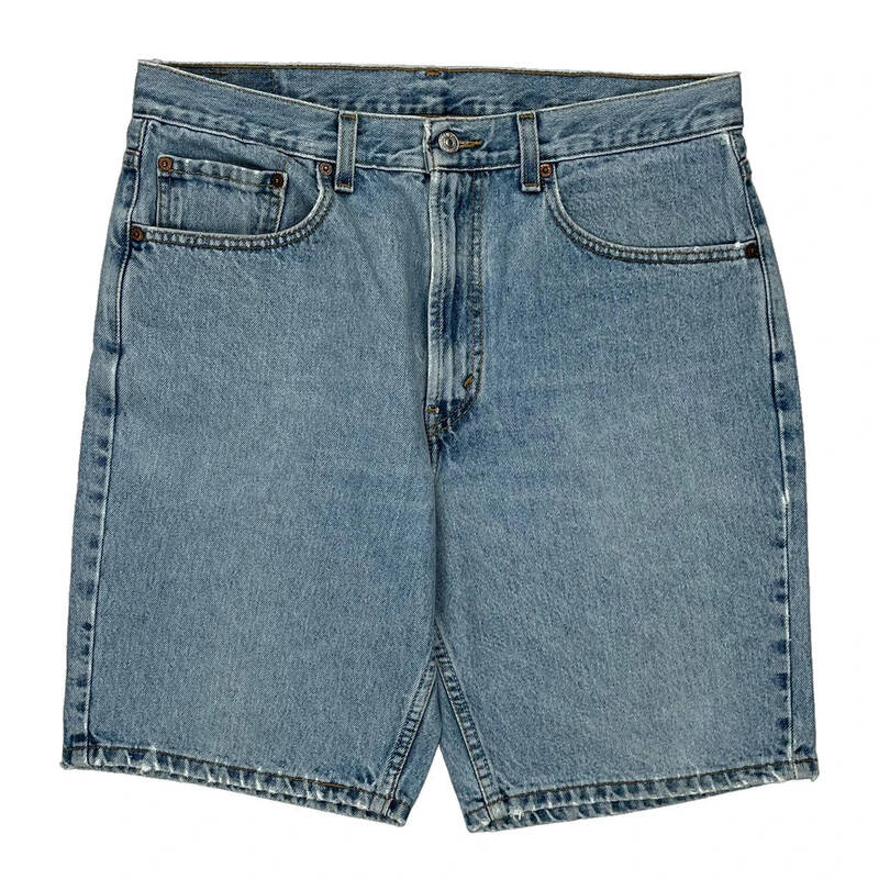 505 Levis Denim Shorts - 34W 9L Light Wash Cotton