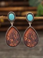 Vintage Colorblock Dangle Earrings, Boho Style Jewelry for Women, Trendy All-match & Exquisite Jewelry for Birthday Gift