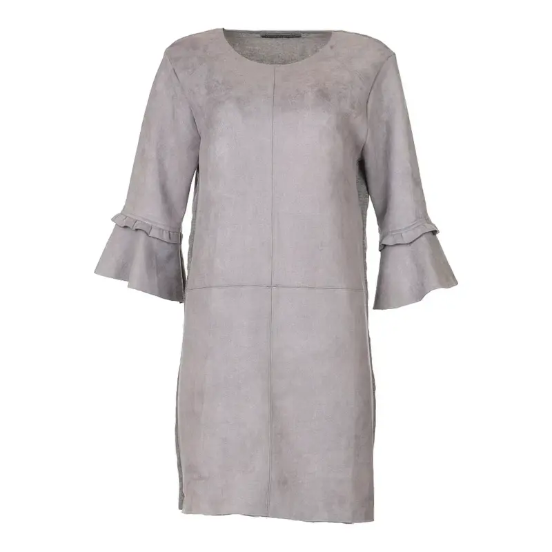 Sandro Ferrone Midi Dress - Large Grey Viscose Blend