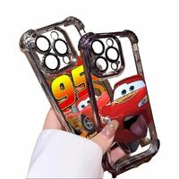 C-Cars Lightning McQueens Phone Case For iPhone 16 15 14 13 12 11 Pro Max Plus Shockproof Clear Armor Cover Protective Screen...
