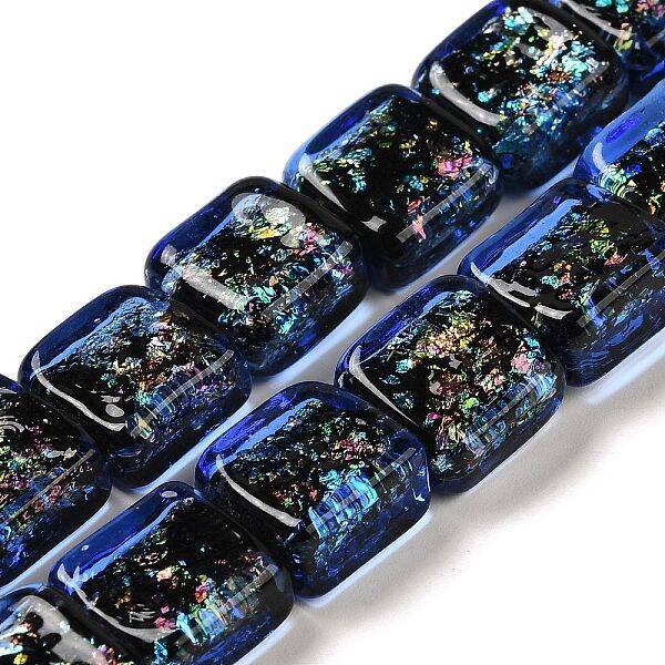 Handmade Dichroic Foil Glass Beads Strands