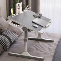 Laptop Bed Table - Adjustable Height, Foldable With USB Charging Port, Handle, Card Slot & Drawer - For Students & Remote Wor...