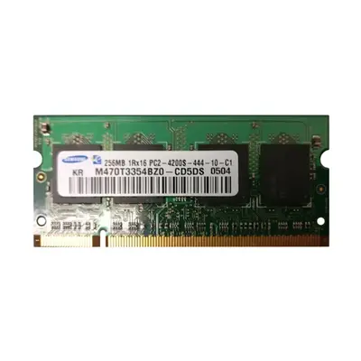 Samsung M470T3354BZ0-CD5DS | 256MB DDR2-533MHz PC2-4200 Non-ECC Unbuffered SODIMM CL4 1Rx16 1.8V 200-Pin Memory Module