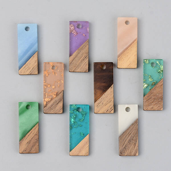 Resin & Walnut Wood Pendants
