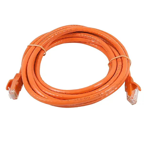 11391 Monoprice Cat6 Ethernet Patch Cable FLEXboot Snagless RJ45 Stranded 550MHz UTP Pure Bare Copper 24AWG 7ft Orange