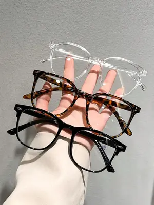 Anti-blue Light Eyeglasses for Travel & Daily Use, Basic Flat Frame Fashion Eyeglasses for Women & Men, Summer Outfits 2024 f...
