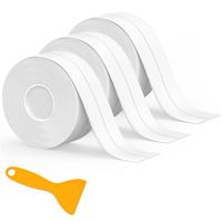 3 Rolls Waterproof Caulk Tape - 1.5x10.5Ft Self-Adhesive Sealant for Toilet Bathtub Kitchen Bathroom Floor
